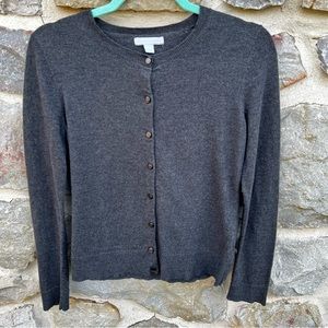 New York & Company Gray Button Down Cardigan Sweater Medium